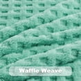 thumbnail image 2 of Super Soft King Blanket Aqua Premium Silky Flannel Fleece 3D Waffle Checkered Lightweight Bed Blanket All Season Use (Aqua, King(90"x110")), 2 of 6