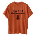 thumbnail image 2 of Gibobby Casual Playera de Manga Corta para Mujer Mujeres Casual Impresión Manga Corta Tops Blusa Cuello Redondo Casual Tee Túnica Camisas(Naranja,G), 2 of 4