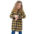 thumbnail image 3 of GYRATEDREAM Toddler Baby Girls Mid-length Plaid Shirt Jacket Kids Flannel Long Sleeve Lapel Button down Warm Thicken Shirt Coat Top with Pockets Children Fall Winter Clothes for 3-14Y, 3 of 5