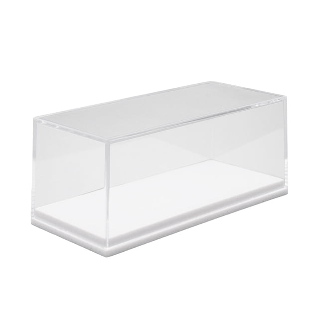 Vitrina de acrílico Colección Estuche de acrílico Estante de almacenamiento de artesanías Apilable base blanca