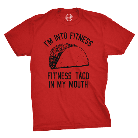 Mens Fitness Taco Funny T Shirt Humorous Gym Mexican Food Tee For (Best Shirts For Guys)
