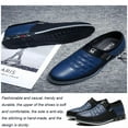 thumbnail image 3 of Men's Casual Loafers Leather Simple Comfort Dress For Walking Breathable Slip-on Fashion Handmade Shoes Blue 15 US, 3 of 7