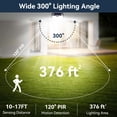 thumbnail image 5 of TECKNET 231 LED Solar Motion Lights Outdoor, 300° Angle & 3 Lighting Modes, PIR Motion Sensor & IP65 Security Solar Wall Lights for Fence Front Door Yard Deck Garden Garage(4 Pack), 5 of 8