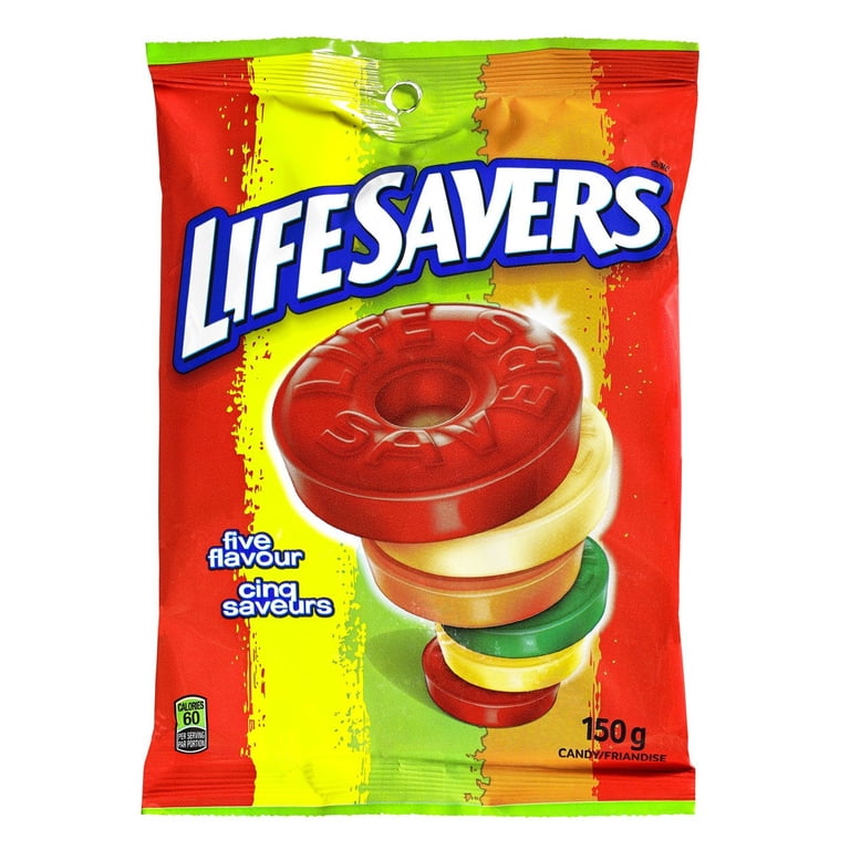 Life Savers Five Flavour, Peg Bag, 150gm, 12 Count {Imported from