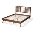 thumbnail image 4 of Allora Mid-Century Wood Full Size Platform Bed in Walnut Brown, 4 of 9