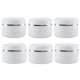 thumbnail image 1 of Paquete de 6 frascos de plástico blanco de 100 ml y 3,3 oz con revestimientos y tapas de cúpula, frascos de maquillaje a prueba de fugas de boca ancha, frascos de cosméticos, frascos de mantequilla co, 1 of 1