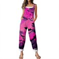 thumbnail image 5 of Halloween Pumpkin Print Jumpsuit for Women, Cute Fall Wide Leg Sleeveless Romper, Fashion Halloween Costumes Purple Pink 3XL, 5 of 6
