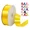 Amarillo, variant on 1 roll of 4cm wide decorative gift ribbon, for party and Christmas decoration, length 95 yards