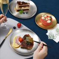 thumbnail image 4 of Bandeja plateada YONGSHENG 2 uds acero inoxidable disco engrosado 20*20*1,5 cm 14*14*1,2 cm, 4 of 5