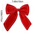 thumbnail image 3 of Nœuds de Noël en Velours pour Arbre et Décoration de Fenêtre - Ornements de Fête Rouges et Verts avec Cordon Suspendu, 3 of 6
