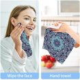 thumbnail image 7 of Foral Paisley Print Washcloth 12x12in Set, 4 Pack Absorbent Cotton Towel Square Kitchen Dishes Towels, Soft Cleaning Face Hand Towel Fast Drying, 7 of 7