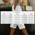 thumbnail image 2 of Cutuoiiu Women Summer Solid Cotton Linen Blend Knee Length Shorts with Side Buttons for Daily Outfits Gift, 2 of 8