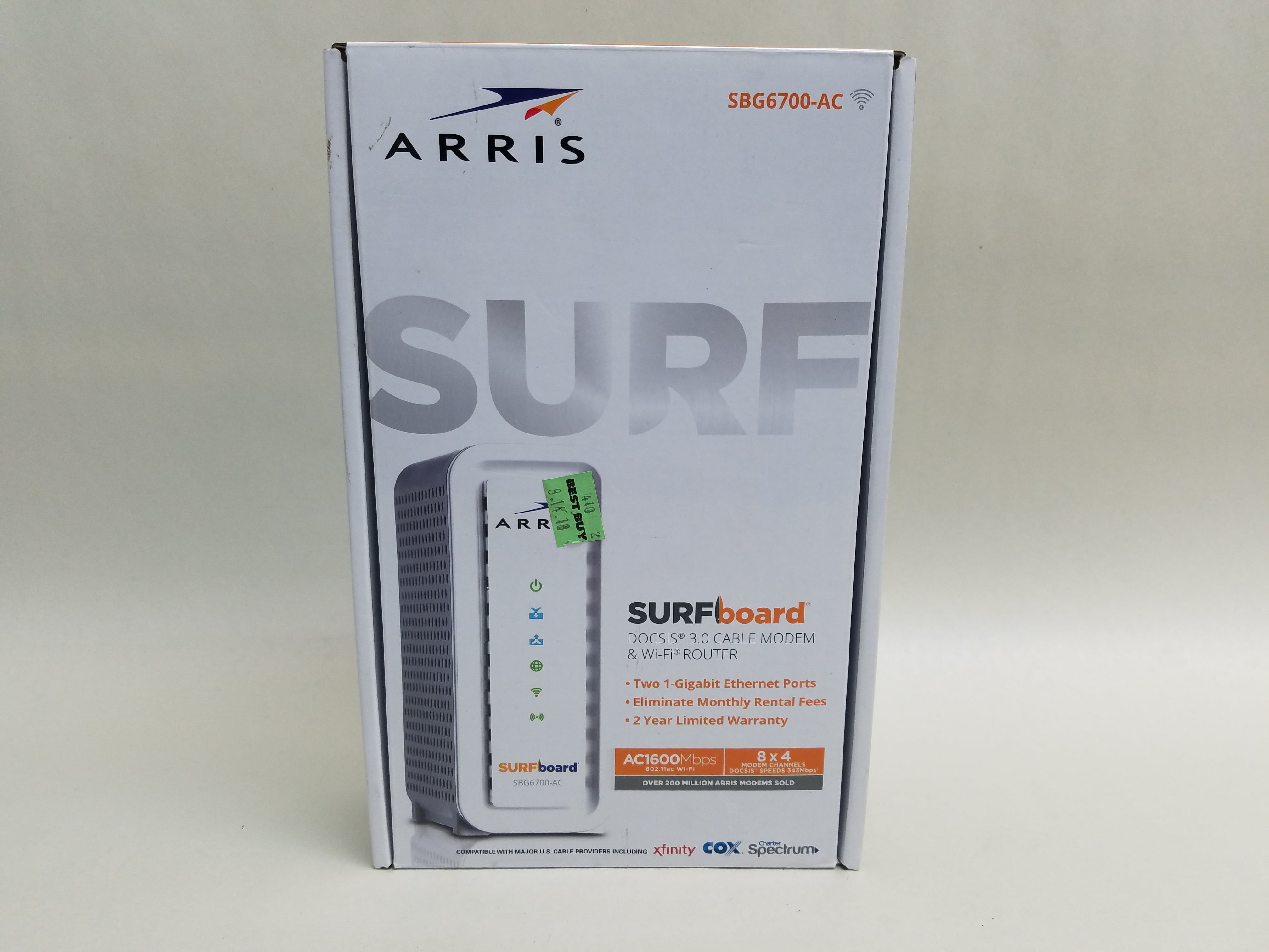 ARRIS SURFboard SBG6700 DOCSIS 3.0 Cable SBG6700AC Modem/  Wi-Fi AC1600 Router 