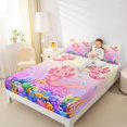 thumbnail image 4 of jejeloiu Kawaii Axolotl Twin Sheet Sets,Magical Animal Twin Fitted Sheet,Multicolot Sealife Fish Flat Sheet,Lightweight Room Decor,3pcs, 4 of 7