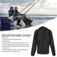 thumbnail image 3 of Outdoor Windproof Hooded Jacket, Lightweight Waterproof Bike Windbreaker Reflective Jacket for Men, 3 of 7