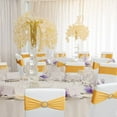 thumbnail image 4 of 20Pcs Chair Sashes Bows Stretch Chair Cover Band with Buckle Slider for Wedding Party Reception Banquet Decoration-golden, 4 of 5