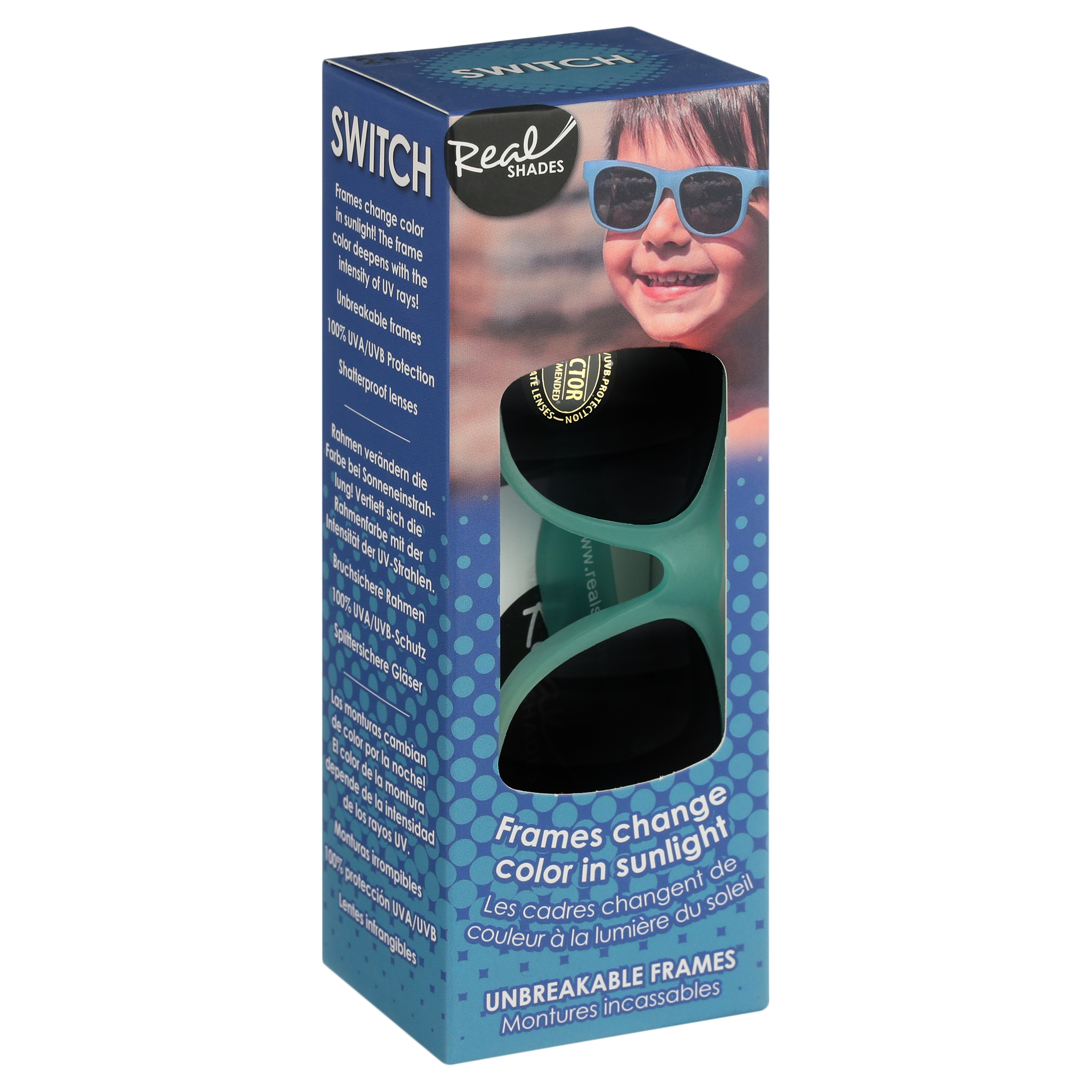 Real Shades Kids Switch Unbreakable Color Changing Sunglasses Age 2+