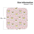 thumbnail image 2 of Lsque Queen For Rabbit Pattern 4" Drink Coasters Set of 4, PVC Leather Absorbent Coasters, Table Coaster Set Decorative Coffee Cup Coasters Housewarming Gift -Square, 2 of 6