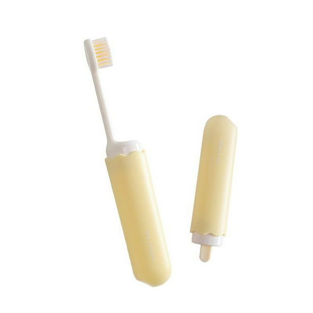 Cepillo de Dientes de Cerdas Suaves Cepillo de Dientes Plegable de Viaje con Cerdas Suaves, Cabeza de Cepillo Cómoda Y Conveniente, Almacenamiento Al Aire Libre Compacto, Pequeño Cepillo de Dientes Pl