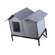 thumbnail image 1 of Casa para gatos de exterior, impermeable, aislante, resistente al viento, con tela Oxford elevada. Gris, 1 of 6