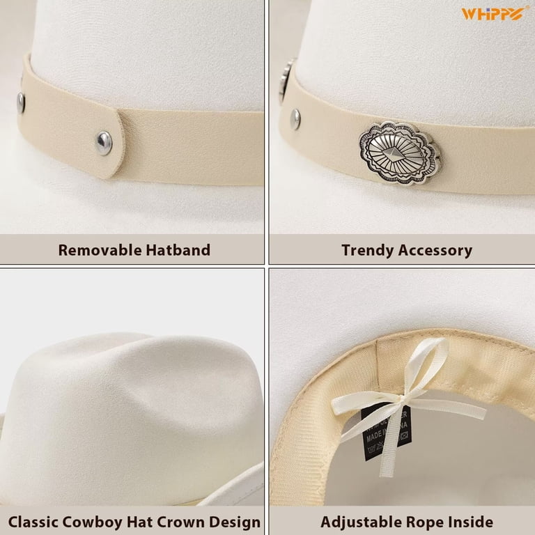 WHIPPY Western Cowboy Hat for Men Women Adjustable Cowgirl  display picture 3