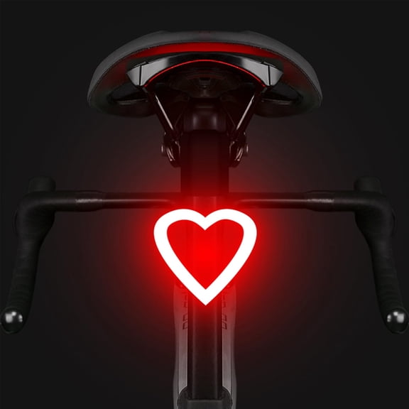 Rechargeable Bike Tail Light LED Bicycle Rear Light Cycling Night Essential Bright Seat Back Safety Lamp Star Shape 5 Modes Warning Waterproof Flash MTB Light for Men Women Kids
