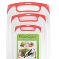 thumbnail image 6 of Classic Cuisine 3-Piece Plastic Cutting Boards with Juice Groove (Red), 6 of 6