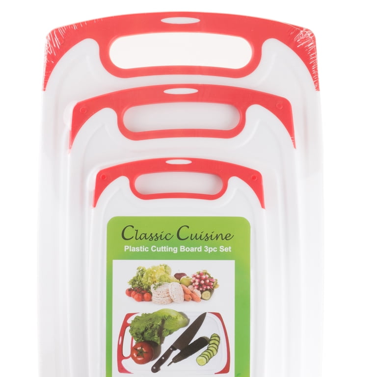 Classic Cuisine 3-Piece Plastic Cutting Boards, Juice Groove photo 6