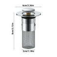 thumbnail image 3 of Funnel 2 Bathroom Stopper Hair Catcher - Removable Stainless Steel Filter for Drain Replacement Hair Catching and Strainer Solution, 3 of 9