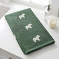thumbnail image 5 of Unique Bargains 2Pcs Pure Cotton Cute Animal Soft Quick Dry Towels Green 28" x 13", 5 of 8