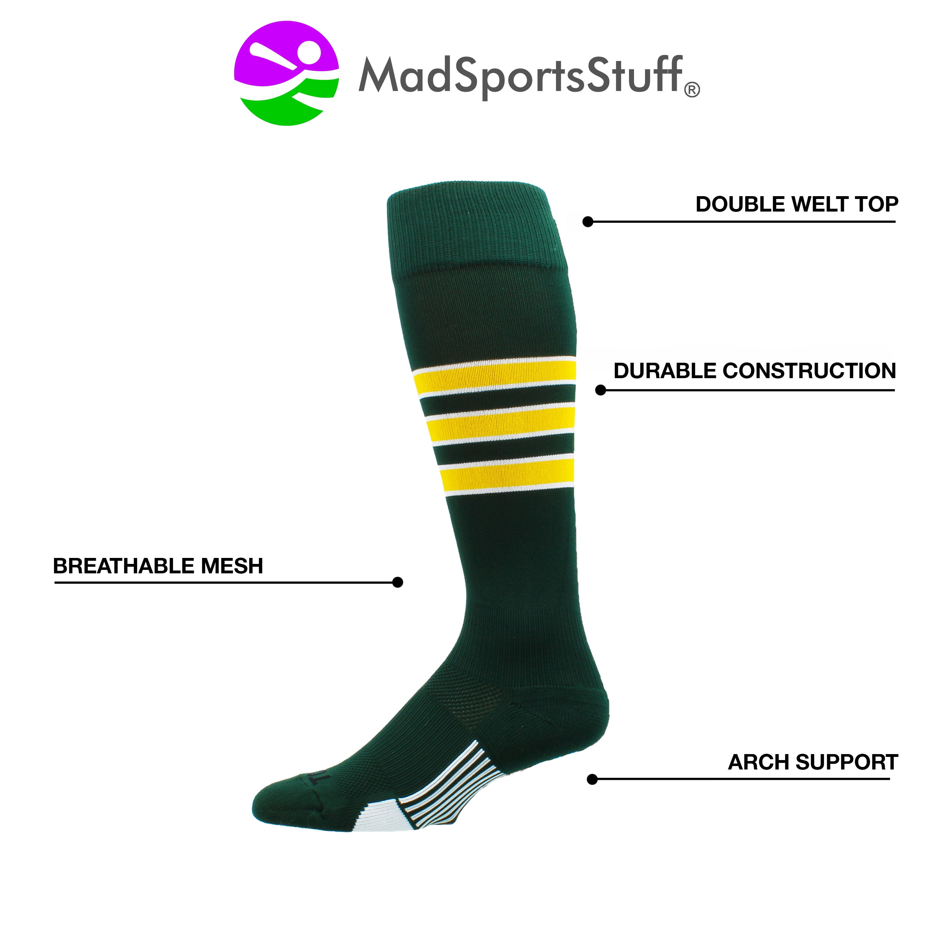 Hunter green shop baseball socks