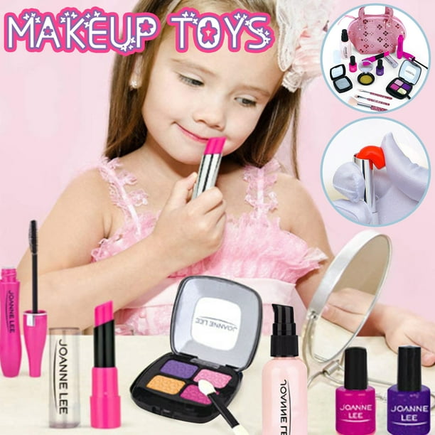 WREESH Set de maquillage cosmétiques de simulation de maison de jeu pour  enfants, jouets de maquillage pour fille beauté 