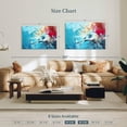 thumbnail image 4 of Elephant Stock Red And Blue Abstract Wall Art - Horizontal Canvas Wall Art - Living Room Wall Decor - Abstract Canvas - Blue And Teal Decor - 45" x 30", 4 of 8