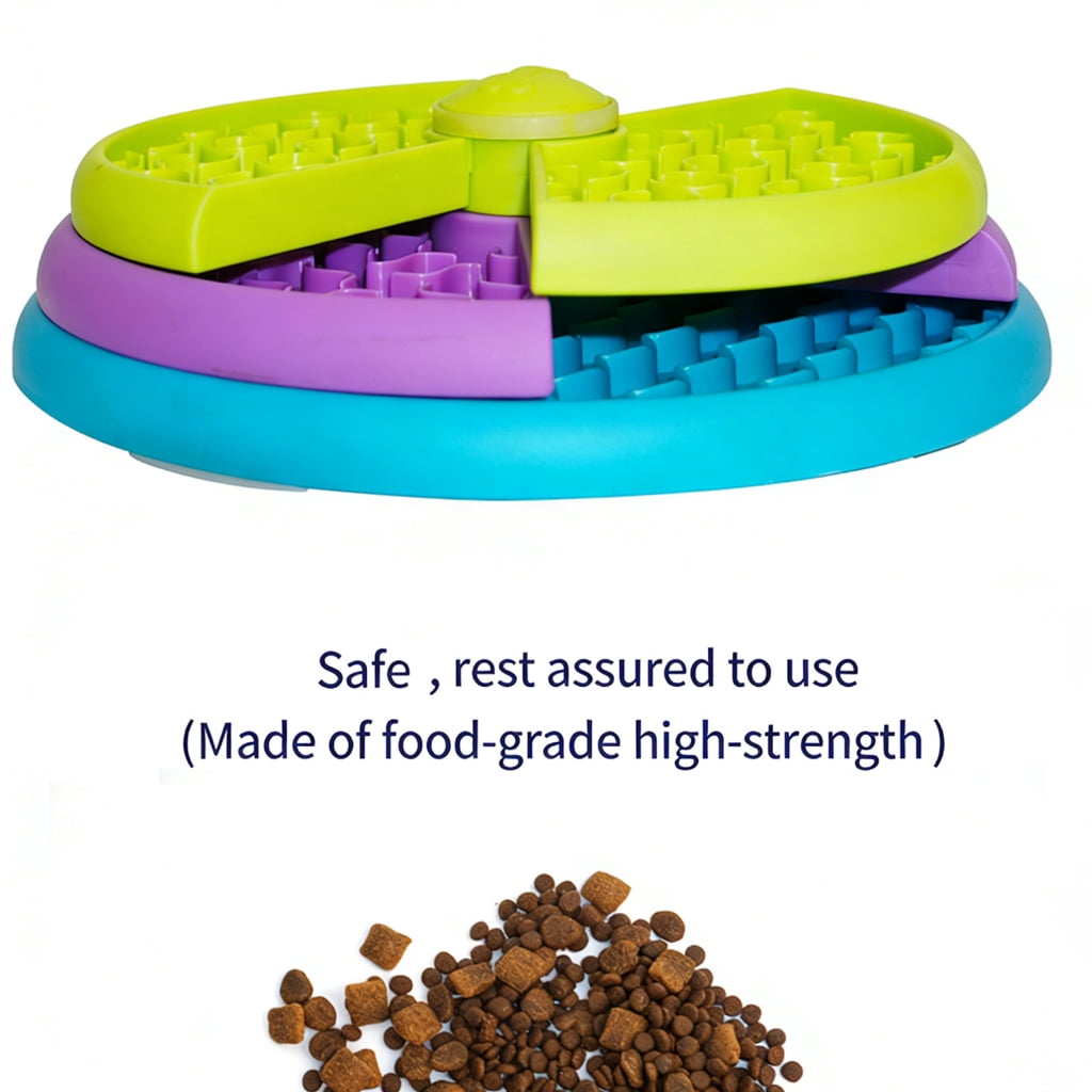 Miiottaa Dog Treat Puzzle Slow Feeder Enrichment Smooth Round Toy Prevent Obesity
