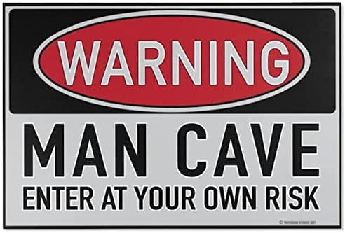 Warning Man Cave Enter at Your Own Risk 3x2 Feet Funny Area Rug Indoor Welcome Mat Doormat Accent Home Decor