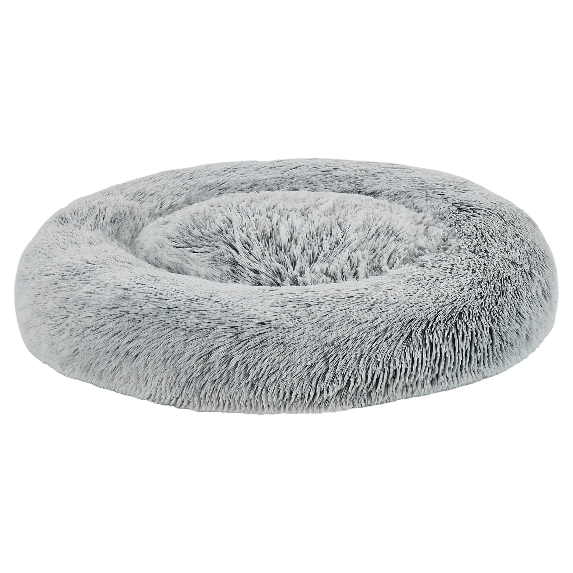 Vibrant Life Small to Medium Round Lounger Pet Bed, Gray, 25.6" x 25.6"