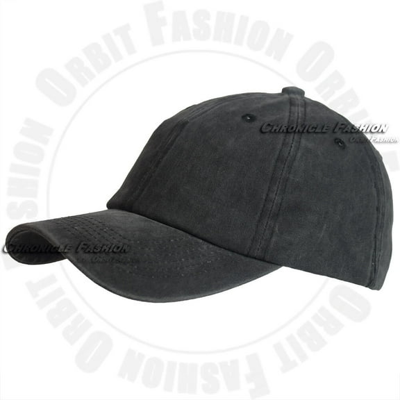 Baseball Cap Washed Cotton Adjustable Hat Polo Style Solid Plain Blank Dad Men