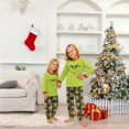 thumbnail image 5 of Moonsky Green Flannel Christmas Pajamas For Family Parent-child Warm Christmas Set Red Santa Hat Printed Home Wear Pajamas Two-piece Mom Set Matching Christmas Pjs For Family 4 Years, 5 of 5
