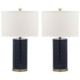 thumbnail image 2 of SAFAVIEH Roxanne 26 in. H Ceramic Glam Table Lamp, Navy, Set of 2, 2 of 7