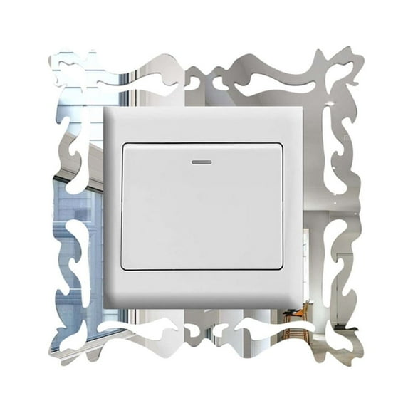Yykcavykas jusqu'à 60 % de Réduction 1 Pce Autocollant Décoration Murale Style Miroir Cadres Photo pour Magasin/argent-449