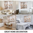 thumbnail image 5 of Orange Floral Window Curtains for Bedroom 42 x 63 Inch Rod Pocket Bird Flower Spring Retro Vintage Summer White Daisy Cottagecore Terracotta Living Room Treatment Set of 2 Curtain Panels Drapes, 5 of 6