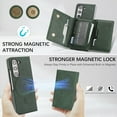 thumbnail image 3 of ELEHOLD Case for Samsung Galaxy Z Fold 5, Magnetic Leather Wallet Phone Case with Card Slots & Kickstand,Green, 3 of 11