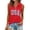 26-Red, variant on CAIXIA 4Th Of July Shirts Women Summer Sleeveless Tank Tops Zipper V Neck Ribbed Dressy Casual Blouses America 250 Flag Loose Business Polo Shirts