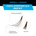 thumbnail image 4 of Pestañas postizas Ardell individuales, largas, marrones, paquete de 4, 4 of 5