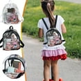 thumbnail image 1 of Fufafayo 2Pcs PVC Transparent Backpack, Clear Plastic Backpack for Women, Candy Colored Student Bag for School, Large Capacity Backpack for Travel, Waterproof Clear Backpack for Daily, Acrylic, 1 of 9