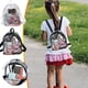 thumbnail image 1 of Mochila transparente de PVC para mujeres | Bolsa transparente impermeable de PVC | Gran capacidad 22x18cm | Correas ajustables, bolsillo delantero, cierre de cremallera | Mochila ligera y elegante, 1 of 9