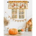 thumbnail image 2 of Valances for Windows Thanksgiving Pumpkin Rod Pocket Cafe Window Treatments Valance Curtains for Kitchen Bathroom Laundry Basement Windows 42"x12", 2 of 6