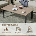 thumbnail image 5 of COOS BAY 5 Piece Brown Wicker Patio Sofa Set Outdoor Rattan Furniture Conversation Set Loveseat, Swivel Glider Chairs with Gray Cushions, Wood Grain Top Tables, 5 of 10