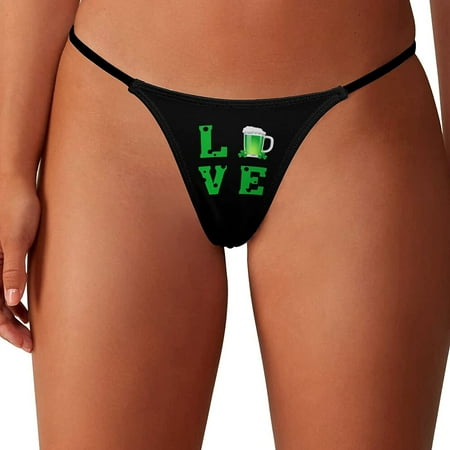 

Love Beer Women s G-String Thongs Low Rise Hipster Underwear Stretch T-Back Panties