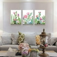 thumbnail image 3 of Canvas Wall Art for living room bathroom Wall Decor for bedroom kitchen artwork Canvas Prints green cactus flowers painting 12" x 16" 3 Pieces Modern framed office Home decorations family picture, 3 of 6